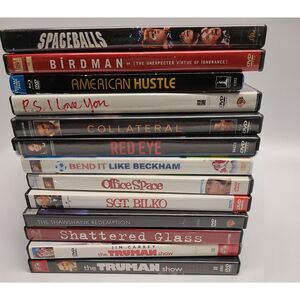 Large 13 Movie DVD & Blu-ray Bundle Lot Spaceballs Shawshank Truman Show